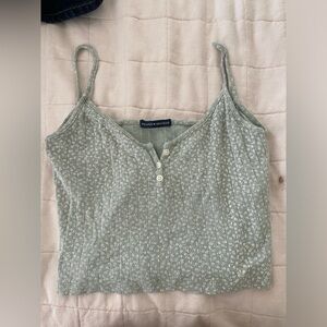 light green floral brandy melville tank
